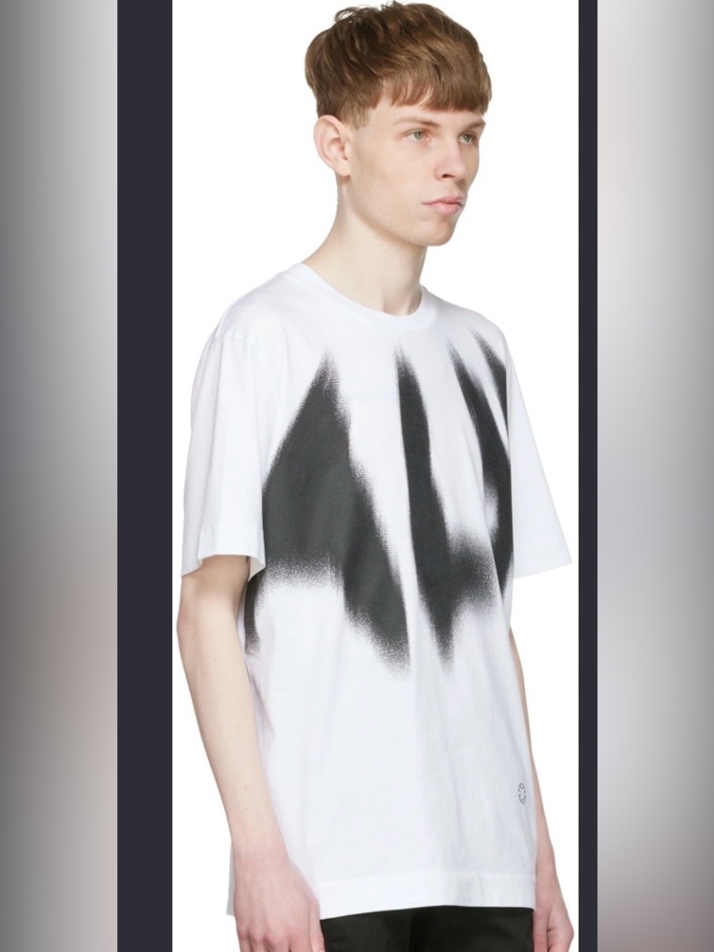 1017 ALYX 9SM White Plantom Logo Short-Sleeve Tee Size Large